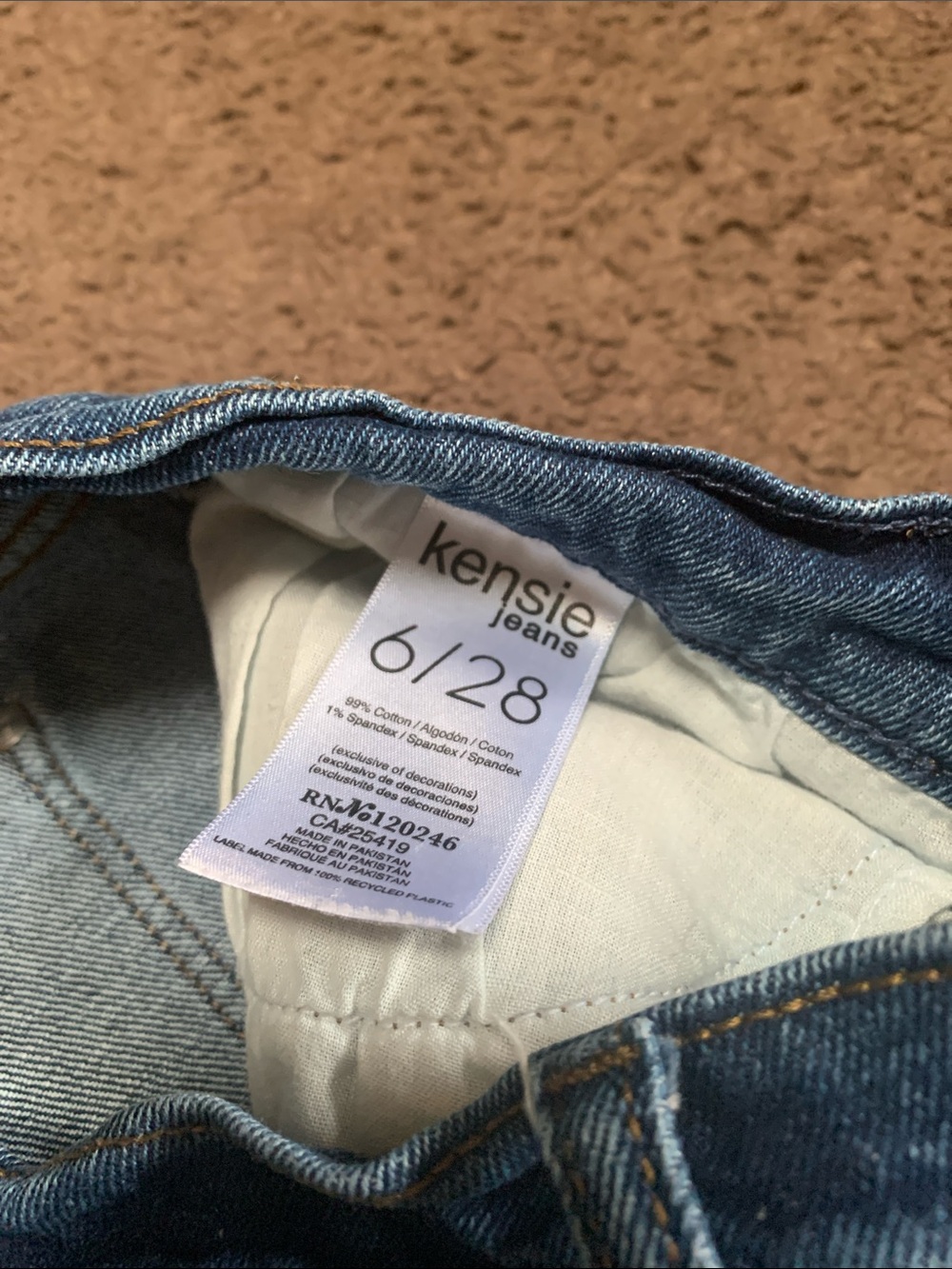 Kensie medium blue Frayed Hem Denim Shorts - Picture 6 of 6